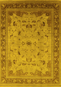 Oriental Yellow Traditional Rug, urb1072yw