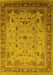 Oriental Yellow Traditional Rug, urb1072yw