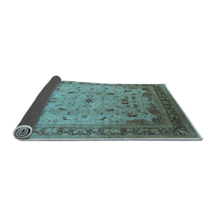 Sideview of Oriental Light Blue Traditional Rug, urb1072lblu