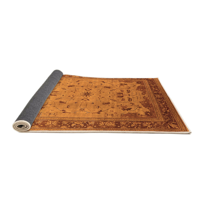 Sideview of Oriental Orange Traditional Rug, urb1072org