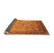 Sideview of Oriental Orange Traditional Rug, urb1072org