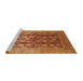 Sideview of Machine Washable Industrial Modern Orange Rug, wshurb1073