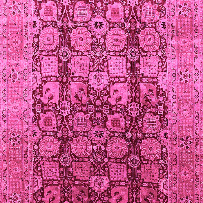 Machine Washable Oriental Pink Traditional Rug, wshurb1073pnk