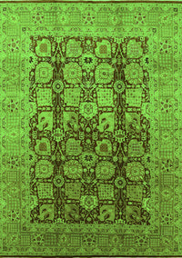 Oriental Green Traditional Rug, urb1073grn