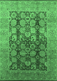 Oriental Emerald Green Traditional Rug, urb1073emgrn