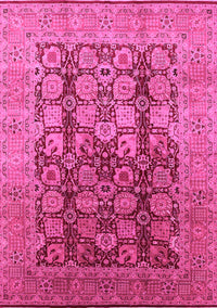 Oriental Pink Traditional Rug, urb1073pnk