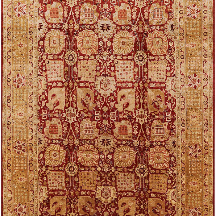 Mid-Century Modern Orange Oriental Rug, urb1073