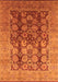 Machine Washable Oriental Orange Traditional Area Rugs, wshurb1073org