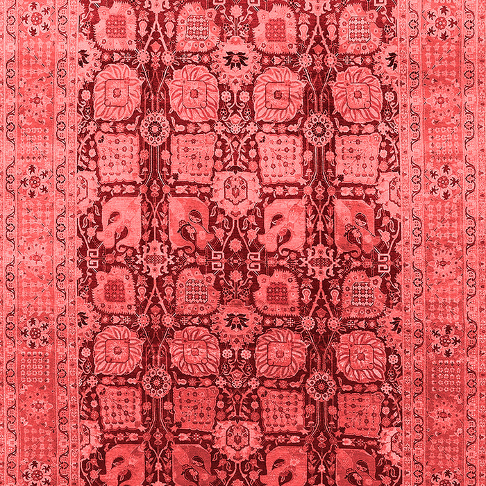 Machine Washable Oriental Red Traditional Rug, wshurb1073red