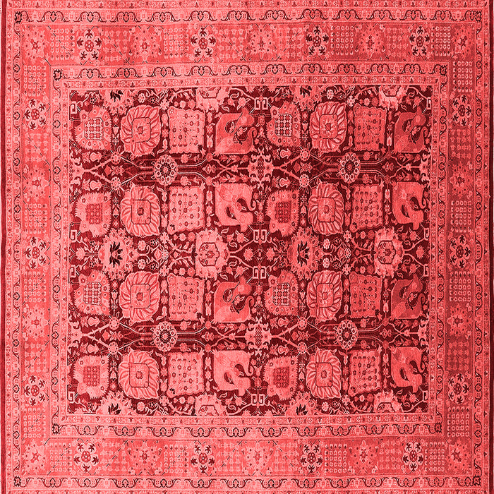 Machine Washable Oriental Red Traditional Rug, wshurb1073red