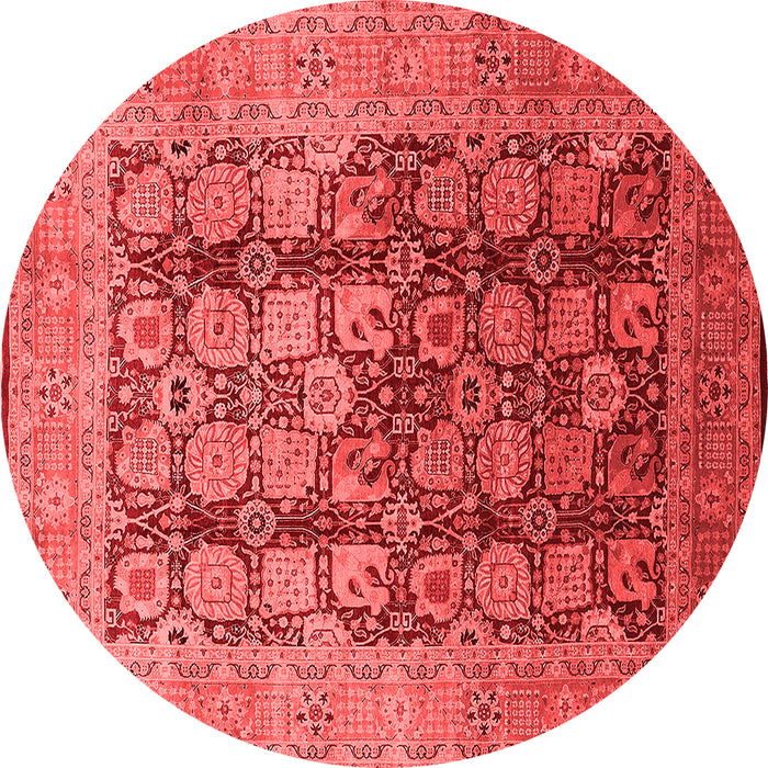Machine Washable Oriental Red Traditional Rug, wshurb1073red