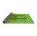 Sideview of Oriental Green Traditional Rug, urb1073grn