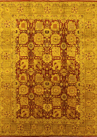 Oriental Yellow Traditional Rug, urb1073yw