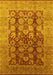 Oriental Yellow Traditional Rug, urb1073yw