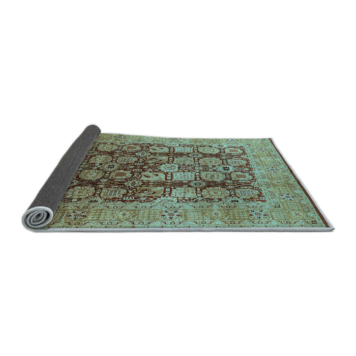 Sideview of Oriental Light Blue Traditional Rug, urb1073lblu