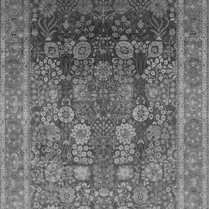 Machine Washable Oriental Gray Traditional Rug, wshurb1074gry