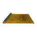 Sideview of Oriental Yellow Traditional Rug, urb1074yw