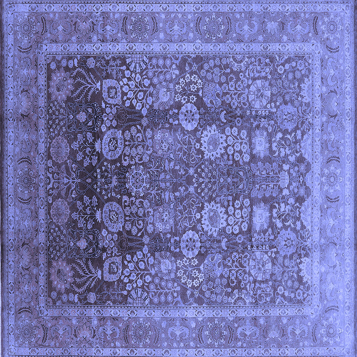 Square Oriental Blue Traditional Rug, urb1074blu