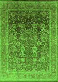 Oriental Green Traditional Rug, urb1074grn