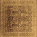 Square Oriental Brown Traditional Rug, urb1074brn