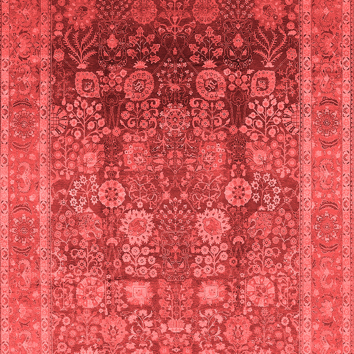Machine Washable Oriental Red Traditional Rug, wshurb1074red