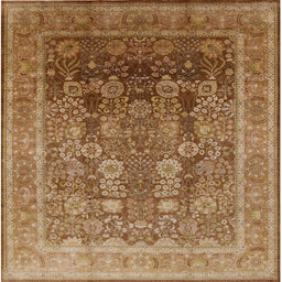 Square Machine Washable Industrial Modern Mahogany Brown Rug, wshurb1074