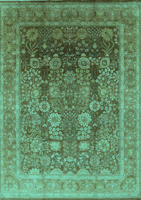 Oriental Turquoise Traditional Rug, urb1074turq