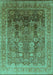 Oriental Turquoise Traditional Rug, urb1074turq
