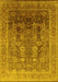Oriental Yellow Traditional Rug, urb1074yw