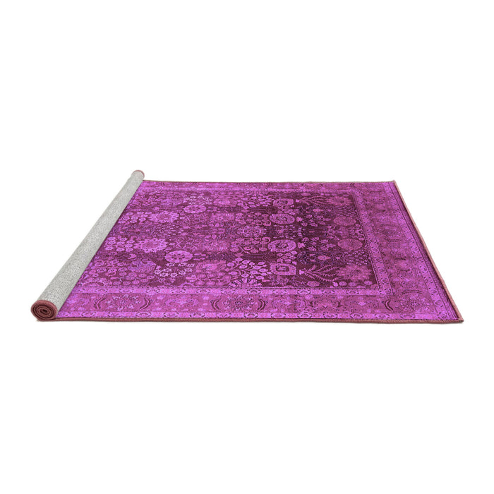 Sideview of Machine Washable Oriental Purple Traditional Area Rugs, wshurb1074pur