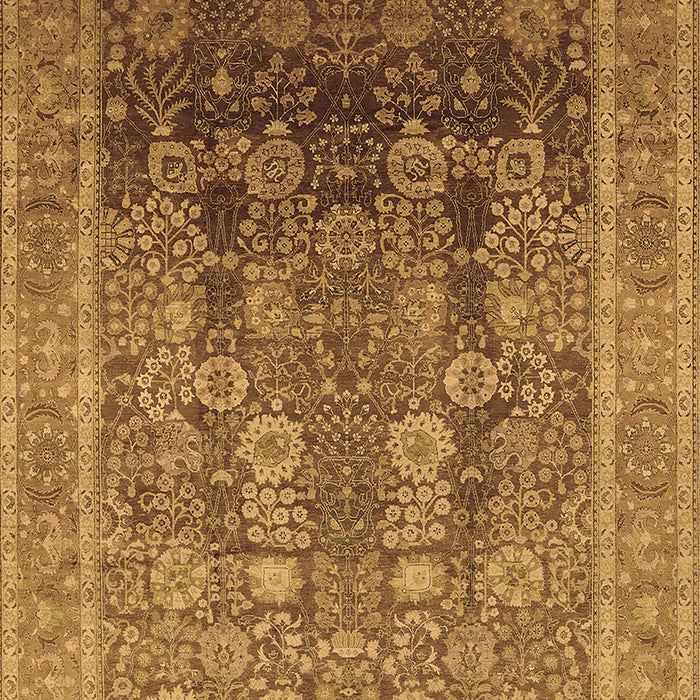 Machine Washable Oriental Brown Traditional Rug, wshurb1074brn