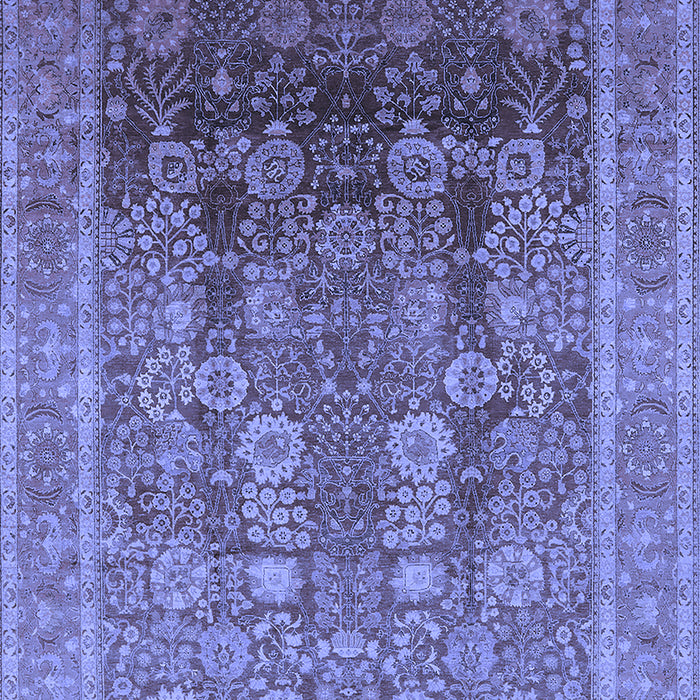 Machine Washable Oriental Blue Traditional Rug, wshurb1074blu