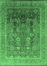 Oriental Emerald Green Traditional Rug, urb1074emgrn