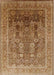 Mid-Century Modern Mahogany Brown Oriental Rug, urb1074