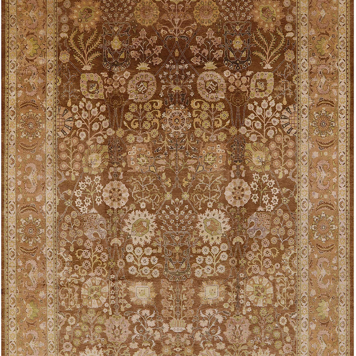 Mid-Century Modern Mahogany Brown Oriental Rug, urb1074