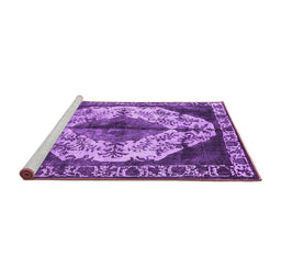 Sideview of Machine Washable Oriental Purple Industrial Area Rugs, wshurb1075pur