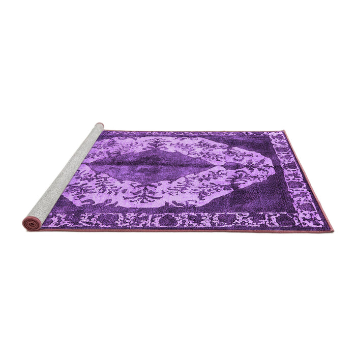 Sideview of Machine Washable Oriental Purple Industrial Area Rugs, wshurb1075pur