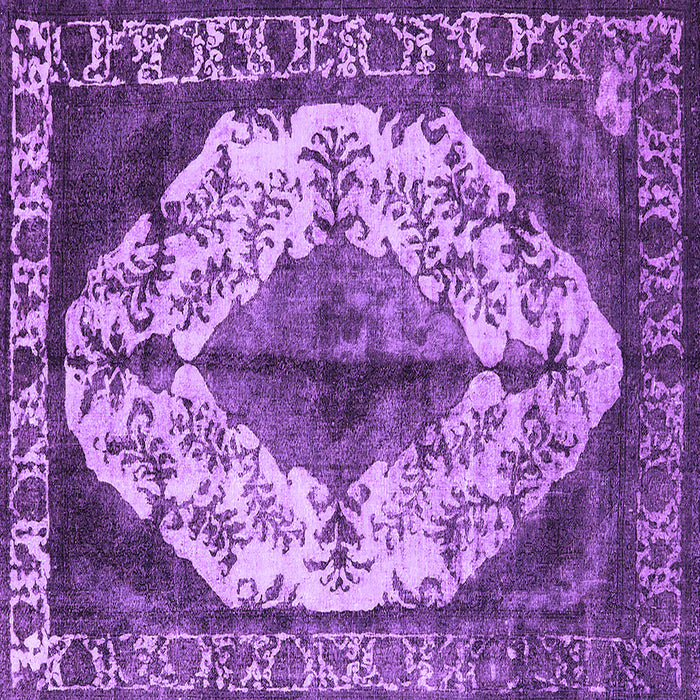 Square Oriental Purple Industrial Rug, urb1075pur