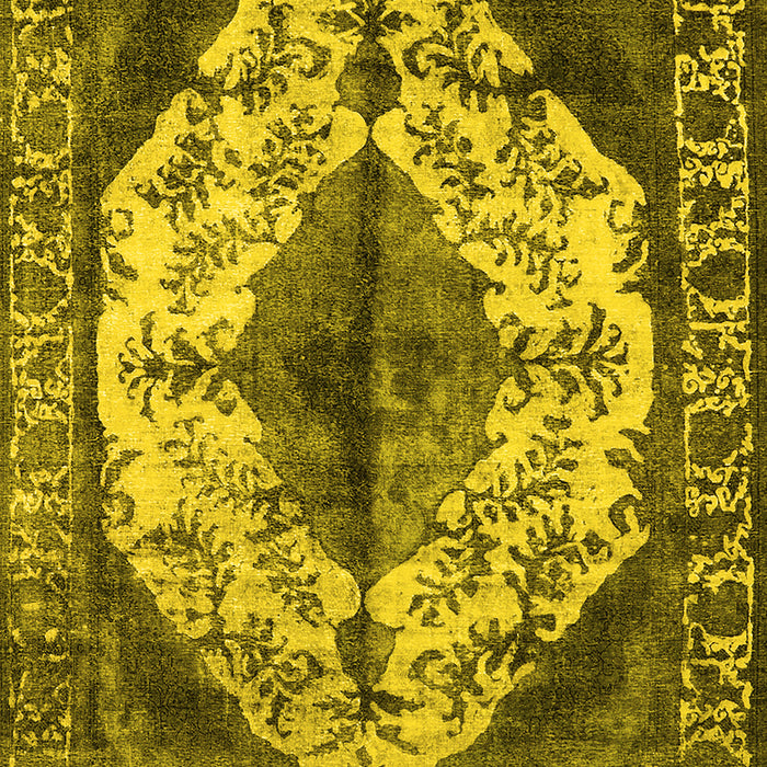 Oriental Yellow Industrial Rug, urb1075yw