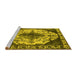 Sideview of Machine Washable Oriental Yellow Industrial Rug, wshurb1075yw