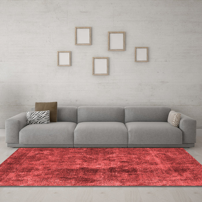 Industrial Red Washable Rugs