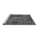 Sideview of Machine Washable Oriental Gray Industrial Rug, wshurb1076gry