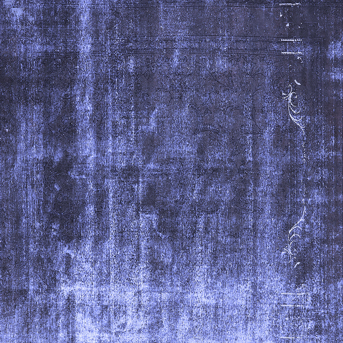 Square Oriental Blue Industrial Rug, urb1077blu