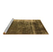 Sideview of Machine Washable Oriental Brown Industrial Rug, wshurb1077brn