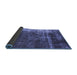 Sideview of Oriental Blue Industrial Rug, urb1077blu