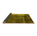 Sideview of Oriental Yellow Industrial Rug, urb1077yw