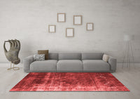 Machine Washable Oriental Red Industrial Rug, wshurb1077red