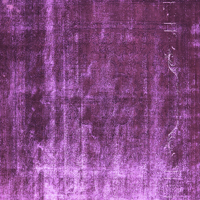 Square Machine Washable Oriental Purple Industrial Area Rugs, wshurb1077pur