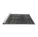 Sideview of Machine Washable Oriental Gray Industrial Rug, wshurb1078gry