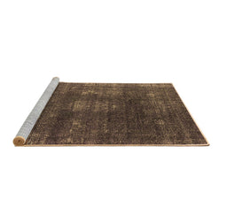 Sideview of Machine Washable Oriental Brown Industrial Rug, wshurb1078brn